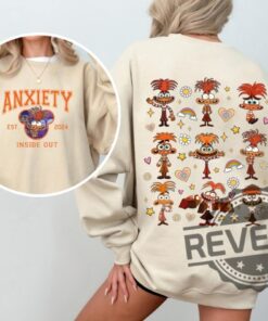 Inside Out Anxiety Shirt Hoodie Sweatshirt Disney Emotions Im Fine Anxiety Kids Tee Mental Health Family Tshirt