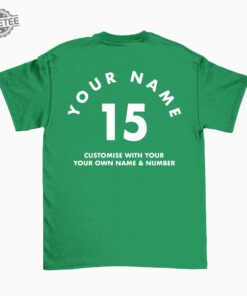 Ireland Personalised Shirt Name Number Adults Kids Baby Family Organic Cotton Irish Rugby Football Sports Ireland Football Shirt Unique