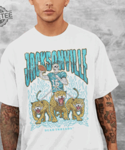 Jacksonville Football Skeleton Shirt Football Shirt Vintage Bootleg Design Rap Shirt Jacksonville Jaguars Shirt Unique