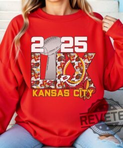 Kansas City Chiefs Superbowl 2025 Sweatshirt Hoodie Tshirt Tee Gift For Him Her Crewneck Nfl Fan Apparel Jersey Unisex