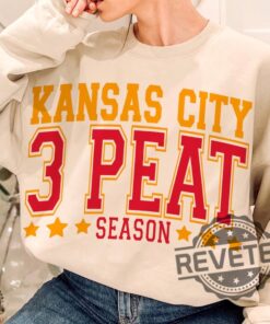 Kansas City Chiefs Three Peat Season T Shirt Hoodie Sweatshirt Tee Gift For Men Women In My 3Peat Era Chiefs Sweater Unique