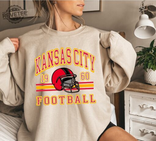 Kansas City Sweatshirt Crewneck Vintage Chiefs Retro Style Kansas City Football Sweatshirt Kansas City Sweatshirt Sunday Football Nfl