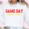 Kansas City Sweatshirt Taylors Version Travis Kelce Swift Shirt Football Sweatshirt Travis Kelce Football Taylor And Travis Sweatshirt Unique