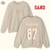 Karma 87 Sweatshirt Karma Is The Guy On The Chiefs Shirt In My Chiefs Era Sweatshirt Taylor Swift Super Bowl Party Taylor Swift Super Bowl Shirt Unique
