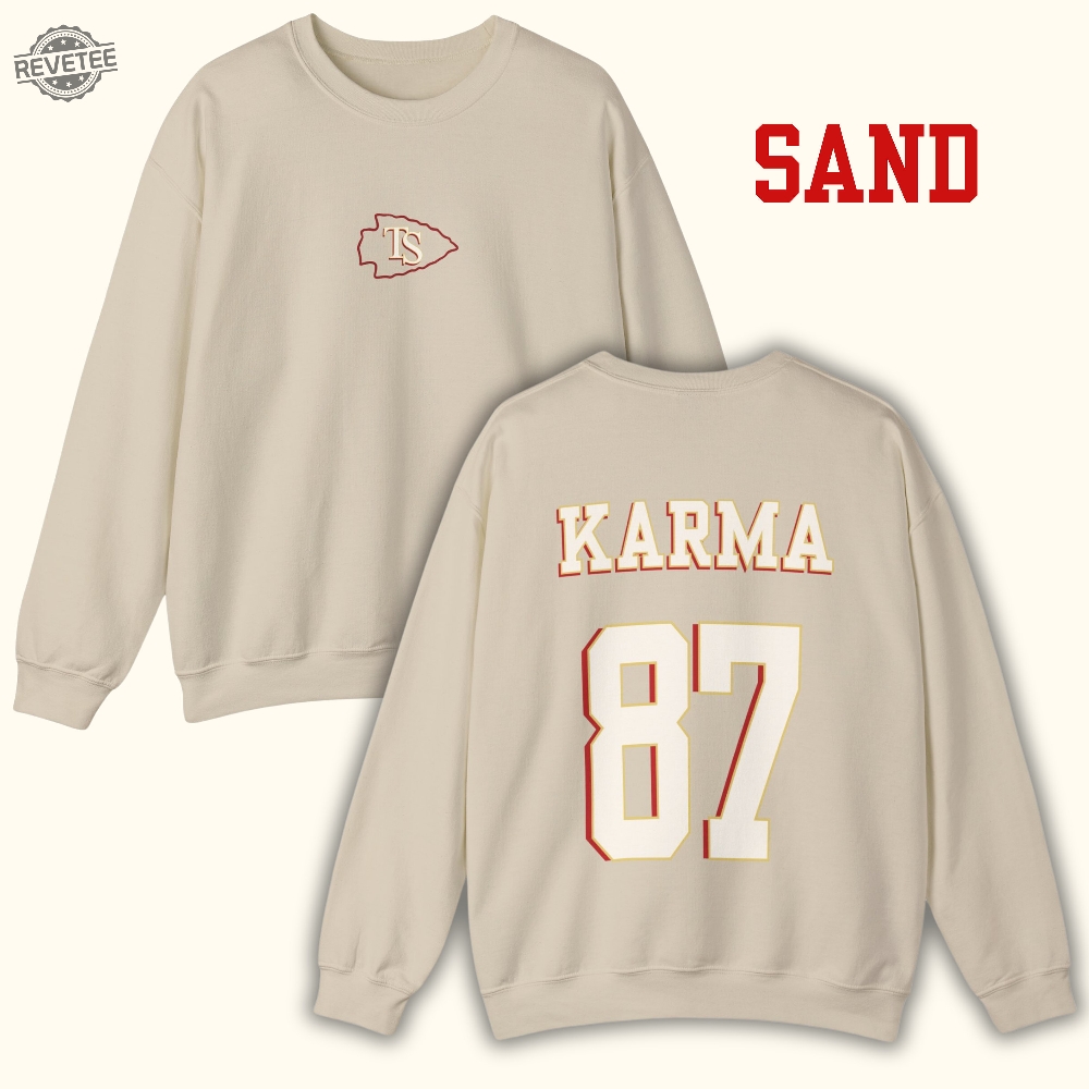 Karma 87 Sweatshirt Karma Is The Guy On The Chiefs Shirt In My Chiefs Era Sweatshirt Taylor Swift Super Bowl Party Taylor Swift Super Bowl Shirt Unique Karma 87 Sweatshirt Karma Is The Guy On The Chiefs Shirt In My Chiefs Era Sweatshirt Taylor Swift Super Bowl Party Taylor Swift Super Bowl Shirt Unique