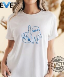La Dodgers Hand Baseball Mlb T Shirt Hoodie Long Sleeves Shirts Crewneck Unique