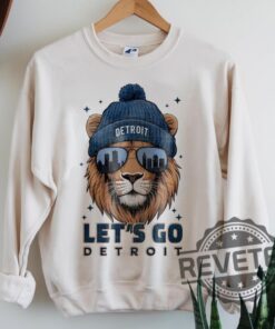 Lets Go Detroit Lions Crewneck Tshirt Hoodie Vintage Cool Game Day Crewneck Pullover Hoodies Unique
