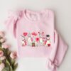 Llama Valentine Sweatshirt Valentine Llama Lover Tee Animal Valentines Crewneck Llama Heart Balloons Valentine Shirt Valentine Days Gift Unique