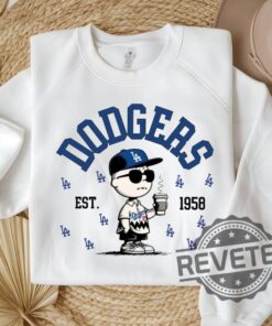 Los Angeles Dodgers 1958 Charlie Brown Sweatshirt Hoodie Tshirt Sweater Dodgers World Series Crewneck Disney Dodgers Tee Nfl Gifts