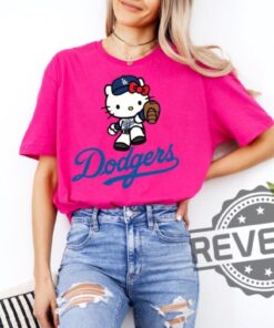 Los Angeles Dodgers Hello Kitty Shirt Hoodie Sweatshirt Gifts For Baseball Fan Men Women La Dodgers Baseball Tshirt Dodgers World Series Tee