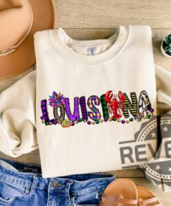 Louisiana Mardi Gras Shirt Hoodie Sweatshirt Tee Gift For Him Her Mardi Gras Festival Shirts Fat Tuesday Gift Crewneck Unique
