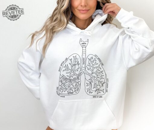 Lung Anatomy Shirt Pulmonologist Nursing Student Cystic Fibrosis Asthma Shirt Lungs Anatomy Sweatshirt Medical Student Shirt Unique