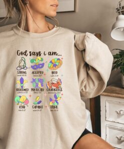 Mardi Gras Sweatshirt Gift For Christians Trendy Mardi Gras Carnival Shirt Religious T Shirt Bible Verse Mardi Gras Tee Fat Tuesday Gift Unique