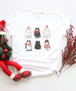 Meowy Christmas Shirt Christmas Cat Shirt Merry Christmas Cat Lover Shirt Christmas Gift Christmas Gift For Cat Mom Gifts For Cat Lover Unique