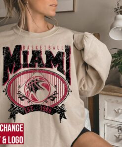 Miami Basketball Sweatshirt Miami Basketball Shirt Miami Heat Shirt