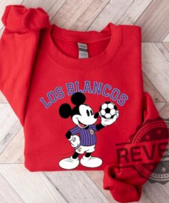 Mickey Mouse Los Blancos The Whites Real Madrid Jersey Shirt Hoodie Sweatshirt Gifts For Madrid Fan Tshirt Crewneck Shirts Tee Gift For Him Unique