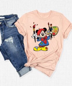 Mickey Mouse Painting T Shirt Disney Mickey Mouse Artist Shirt Disney Mickey Mouse Tee Gift Disney Shirt For Painter Unique
