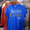 New York Mets Soto Lindor 25 Shirt Hoodie Sweatshirt Mets Juan Soto Tee Gift For Him Gift For Fan Dad Son Unique