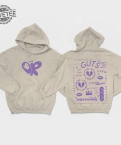 Olivia Guts Tour Track List Aesthetic Sweatshirt Olivia Rodrigo Guts Shirt Album Tracklist Tee Olivia Rodrigo Merch Teenager Girl Gifts Unique