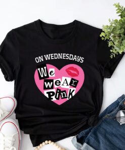 On Wednesday We Wear Pink Girls Shirt Wednesday Shirt Best Friends Shirts Breast Cancer Shirt Pink Shirt Wearing Pink Shirt Pink Day Unique
