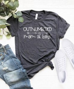 Outnumbered Mom Of Boys T Shirt Funny Boy Mama Shirt Mothers Day Gift Shirt Boy Mom Shirt Ideas Unique