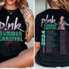 P Nk Pink Singer Summer Carnival 2024 Festival World Tour T Shirt Hoodie P Nk Tour 2024 Shirt