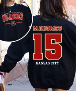 Patrick Mahomes 15 Sweatshirt Kc Football Sweatshirt Xmas Gift Shirt For Football Fan Unique