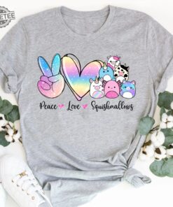Peace Love Squishmallow Shirt Squishmallow Birthday Shirt Squish Girl Shirt Squishmallow Princess Shirt Gift For Squishmallow Lover Unique