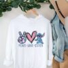Peace Love Stitch Sweatshirt Stitch Sweatshirt Disney Vacation Sweater Lilo And Stitch Hoodie Disneyworld Cute Stitch Sweater Unique