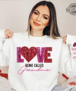Personalized Love Being Called Grandma Valentine Shirt Grandma With Kids Names T Shirt Valentines Day Gift For Grandma Custom Mimi Shirt Unique