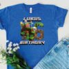 Personalized Minec Birthday Kid Shirt Mine Birthday Shirt Custom Name Age Birthday Girl Boy Happy Birthday Birthday Boy Minec Unique