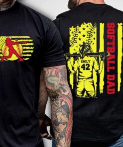 Personalized Softball Dad Shirt Softball Dad Shirt Custom Softball Dad Shirts