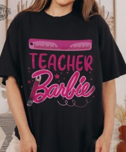Personalized Teacher Barbie Shirt Barbie Custom Shirt Personalized Barbie Shirt Barbie Party Shirt Custom Barbie Gift Pink Teacher Shirt