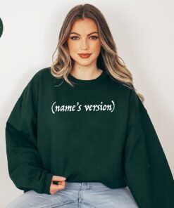 Personalized Your Name Version Sweatshirt Custom Your Names Version Sweat Taylor Swift Super Bowl Party Taylor Swift Super Bowl Shirt Unique