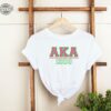 Pink And Green Shortsleeve Chapter Shirt Aka Embroidered Shortsleeve Aka Girl Shirt Alpha Kappa Alpha Shirt Aka 1908 Unique