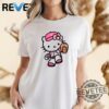 Pink Hello Kitty Play Baseball Los Angeles Dodgers T Shirt Hoodie Long Sleeves Shirts