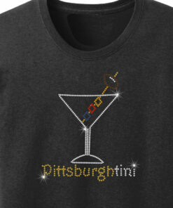 Pittsburgh Tini Rhinestone Ladies T shirt
