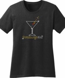 Pittsburgh Tini Rhinestone Ladies T shirt