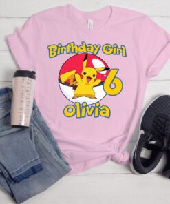 Pokemon Birthday Shirt Pikachu Tshirt Pokemon Shirt Custom Birthday Boy Shirt Toddler Birthday Shirt Custom Family Birthday Shirt Unique