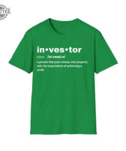 Real Estate Investor Definition Shirt Property Investment Tee Real Estate Entrepreneur Shirt Property Apparel Business Casual Wear Unique