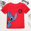Red Nose Day Peeking Lilo Stitch Shirt Funny Cute Designer Shirt Red Nose Day Outfit Ideas Childrens Red Nose Day T Shirts Unique