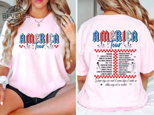 Retro America Tour Shirt 4Th Of July Shirt 1776 Independence Day Shirt American Flag Shirt Memorial Day Shirt Unique