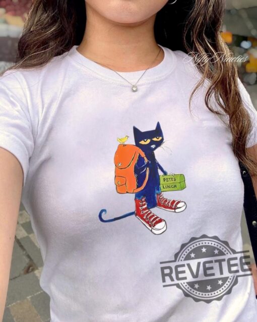 Retro Cool Cat School T Shirt Hoodie Sweatshirt Quirky Vintage Graphic Top Y2k Outfit Funny 90S Tshirt