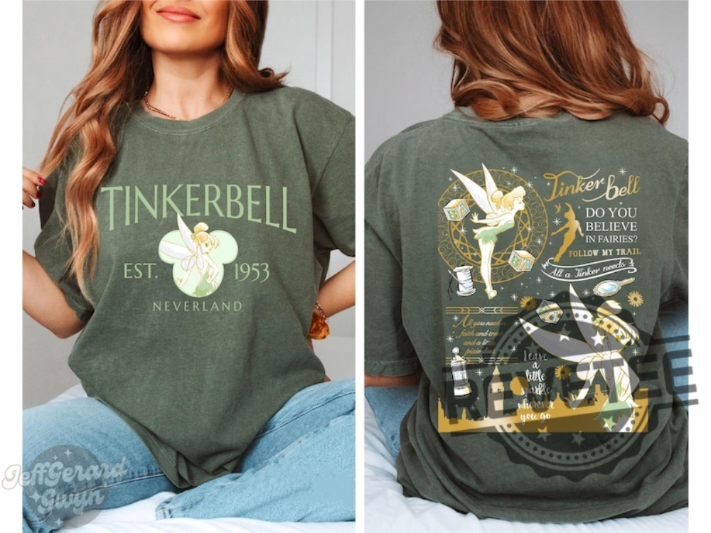 Retro Disney Tinker Bell Shirt Hoodie Sweatshirt 1953 Neverland Disney Vacation Tee Gift For Men Women Retro Disney Tinker Bell Shirt Hoodie Sweatshirt 1953 Neverland Disney Vacation Tee Gift For Men Women