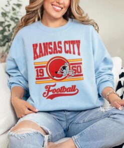Retro Kansas City Football Shirt Vintage Style Kansas City Football Crewneck Kansas City Football Fan Shirt