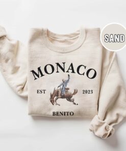 Retro Monaco Sweatshirt Nadie Sabe Lo Que Va Pasar Manana Benito Sweatshirt Gift For Fan Bunny Sweatshirt Music Shirt