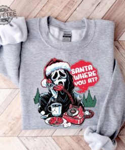 Retro Santa Where U At Funny Sweatshirt Vintage Santa Sweatshirt Retro Scream Santa Shirt Holiday Clothing Women Gift For Woman