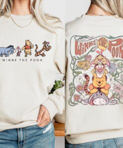 Retro Winnie The Pooh And Friends Sweatshirt Disney Winnie The Pooh Shirt Disney Pooh Bear 2 Side Shirt Disneyland Classic Pooh And Co Unique