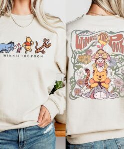 Retro Winnie The Pooh And Friends Sweatshirt Disney Winnie The Pooh Shirt Disney Pooh Bear 2 Side Shirt Winnie The Pooh Blood And Honey Unique