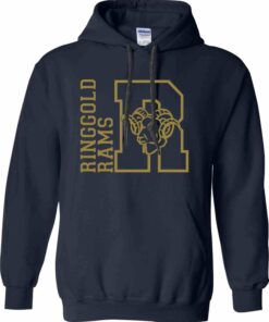 Ringgold Rams Block Square Pull Over Hooded Sweatshirt